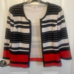 Blazer, black, red, white, everyday, casual